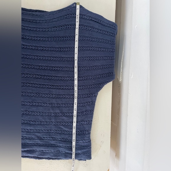 3/25 Blue Open Knit Dolman Sleeve SHEIN Sweater - Picture 5 of 9